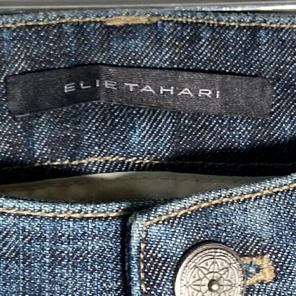 NWT Y2K Elie Tahari Flare Low Rise Jeans Stretch Denim $198 - Picture 3 of 7